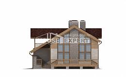 165-002-П Проект двухэтажного дома с мансардным этажом и гаражом, бюджетный домик из пеноблока Тюмень, House Expert