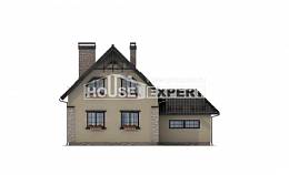 160-005-Л Проект двухэтажного дома мансардный этаж и гаражом, доступный коттедж из поризованных блоков Ялуторовск, House Expert