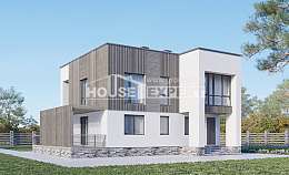 150-017-П Проект двухэтажного дома, современный коттедж из газосиликатных блоков Ишим, House Expert