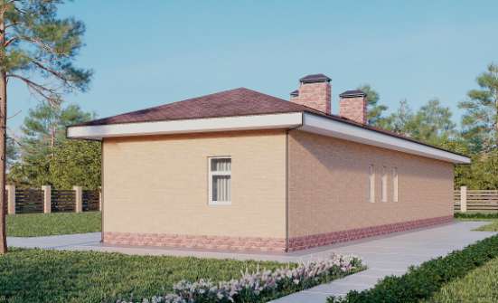 110-006-Л Проект бани из пеноблока Заводоуковск | Проекты одноэтажных домов от House Expert