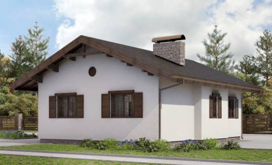 090-002-П Проект одноэтажного дома, скромный загородный дом из кирпича Заводоуковск | Проекты домов от House Expert