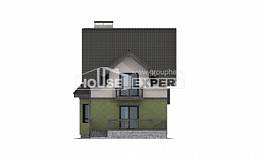 120-003-П Проект двухэтажного дома мансардой, бюджетный дом из поризованных блоков Тобольск, House Expert