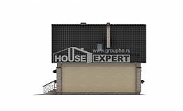 160-005-Л Проект двухэтажного дома с мансардой, гараж, бюджетный загородный дом из блока Тобольск, House Expert