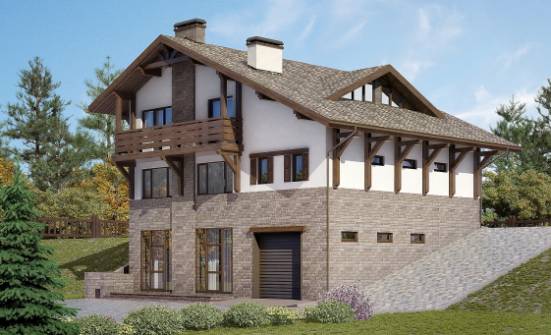 305-002-П Проект трехэтажного дома с мансардой, огромный коттедж из кирпича Тюмень | Проекты домов от House Expert