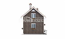 045-001-Л Проект двухэтажного дома мансардой, простой дом из твинблока Тобольск, House Expert