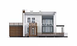 220-003-П Проект двухэтажного дома и гаражом, классический дом из газобетона Ялуторовск, House Expert