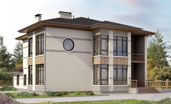 345-001-П Проект двухэтажного дома, уютный дом из пеноблока Тюмень | Проекты домов от House Expert