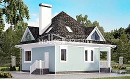 110-001-Л Проект двухэтажного дома с мансардным этажом, недорогой коттедж из керамзитобетонных блоков Тюмень, House Expert