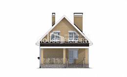 130-004-П Проект двухэтажного дома мансардой, компактный домик из поризованных блоков Тюмень, House Expert
