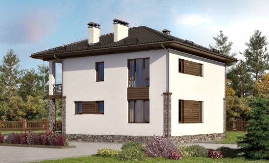 170-005-П Проект двухэтажного дома, небольшой дом из бризолита Ишим | Проекты домов от House Expert
