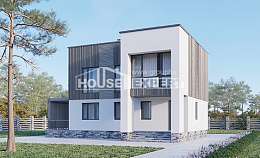 150-017-П Проект двухэтажного дома, недорогой загородный дом из газосиликатных блоков Тюмень, House Expert