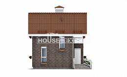 045-001-Л Проект двухэтажного дома с мансардой, махонький загородный дом из газобетона Ялуторовск, House Expert