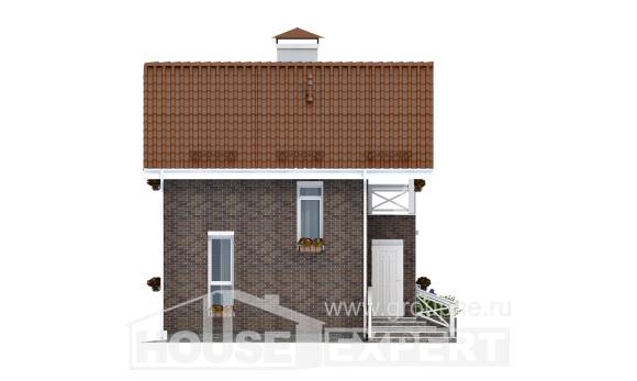 045-001-Л Проект двухэтажного дома с мансардой, махонький загородный дом из газобетона Ялуторовск, House Expert