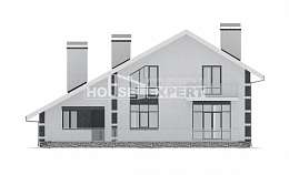 190-008-П Проект двухэтажного дома с мансардным этажом, гараж, уютный коттедж из поризованных блоков Заводоуковск, House Expert