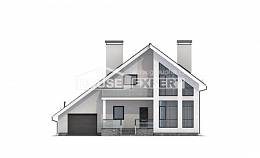 200-007-Л Проект двухэтажного дома с мансардой, гараж, просторный загородный дом из поризованных блоков Тобольск, House Expert