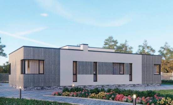 175-001-Л Проект одноэтажного дома, уютный загородный дом из керамзитобетонных блоков Ялуторовск | Проекты одноэтажных домов от House Expert